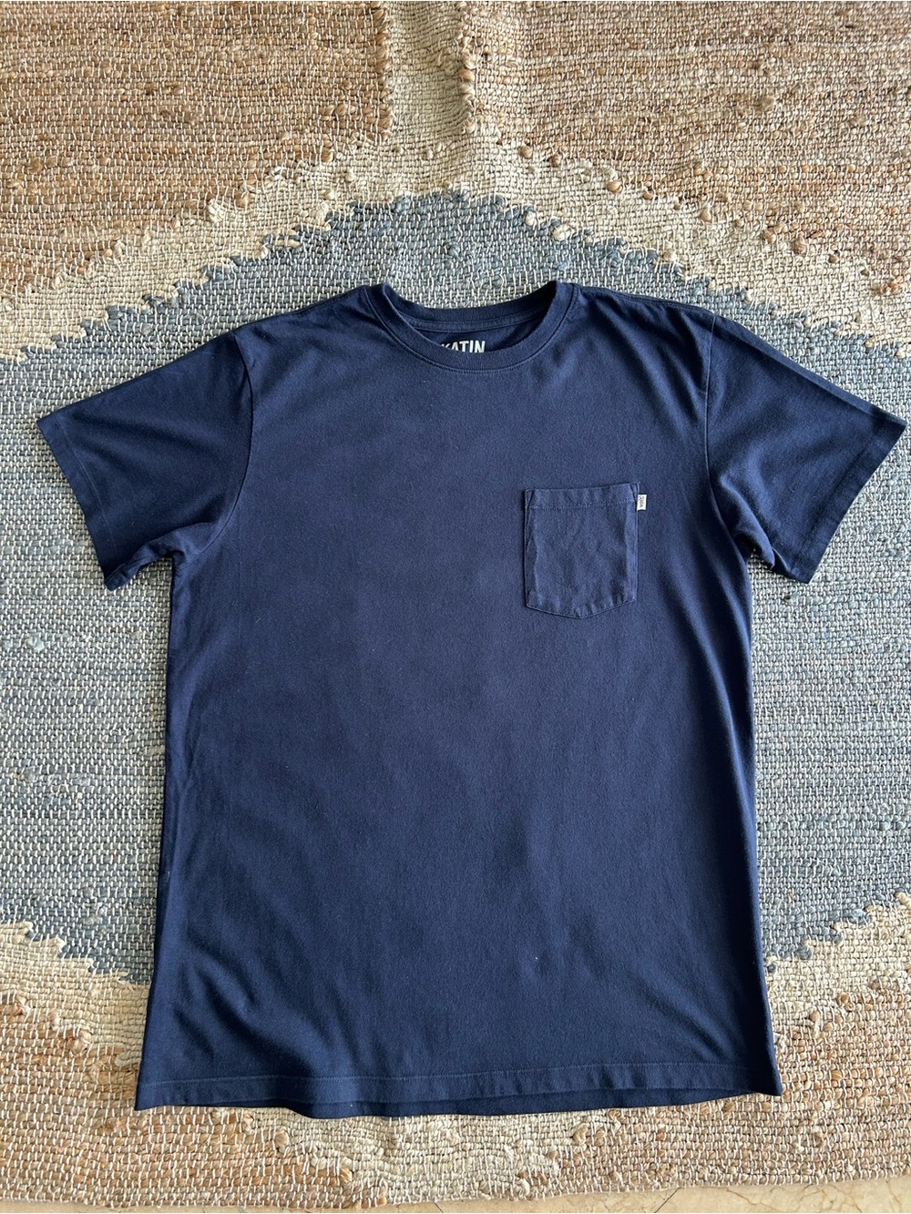 Katin Base Pocket Tee Navy Organic Cotton Short Sleeve T-Shirt Men’s Large
